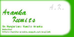 aranka kumits business card